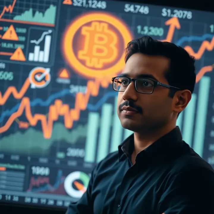 Investment Growth and Financial Literacy Inspired by Afzal Lokhandwala Conceptual illustration of investment growth with charts and financial symbols