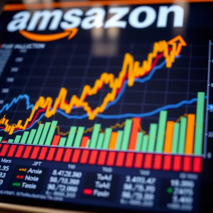 Chart illustrating expert forecasts and financial metrics impacting Amazon's future valuation