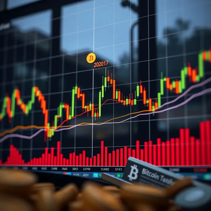 Bitcoin Candlestick Chart and Daily Close Times in India Candlestick chart showing Bitcoin price fluctuations over time with highlighted daily closing points
