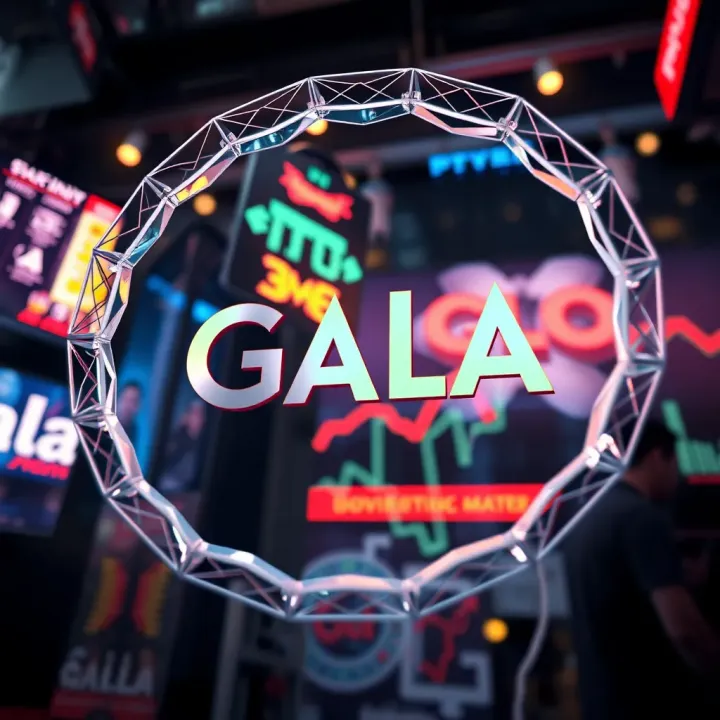 Conceptual illustration of blockchain technology and decentralised entertainment shaping Gala's future potential