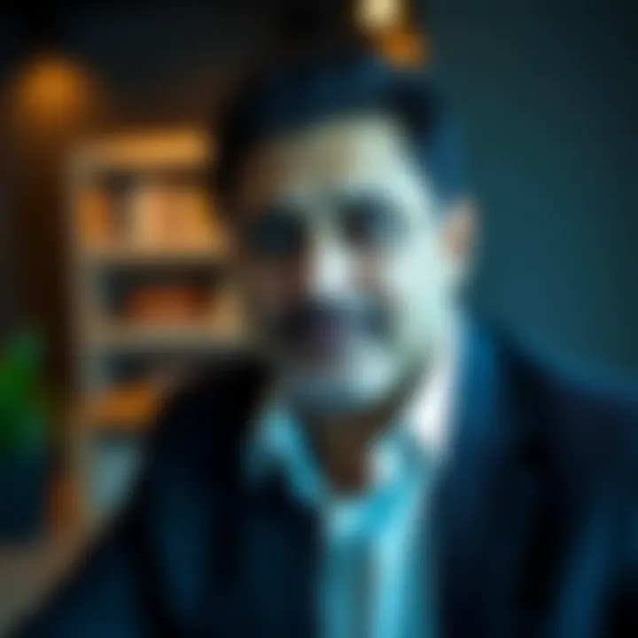 Portrait of Afzal Lokhandwala in a professional setting highlighting financial expertise