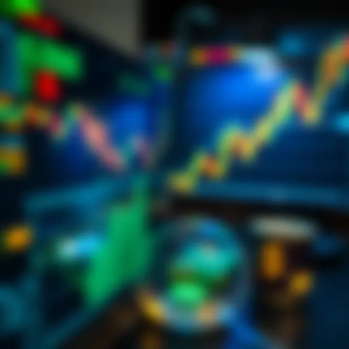 Investment Strategies and Wealth Management in Forex Trading Stylized illustration of currency symbols and investment charts