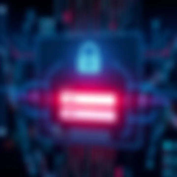 Secure login interface for Binarium platform featuring a digital lock symbol and user authentication fields