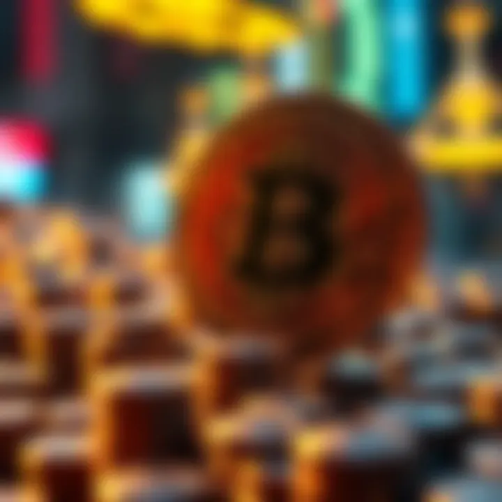 Blockchain and ApeNFT Investment Insights Illustration of blockchain technology with ApeNFT integration and investment insights