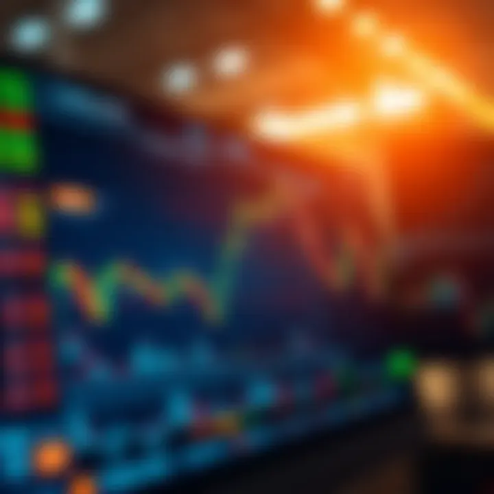Trading Platform Dashboard with Market Data and Investment Tools Dashboard of a trading platform showing stock charts and investment options