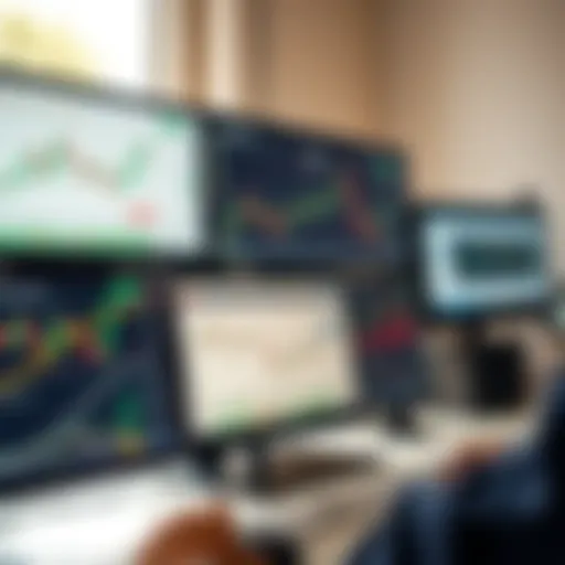Selection of multiple online demo trading platforms on a computer screen