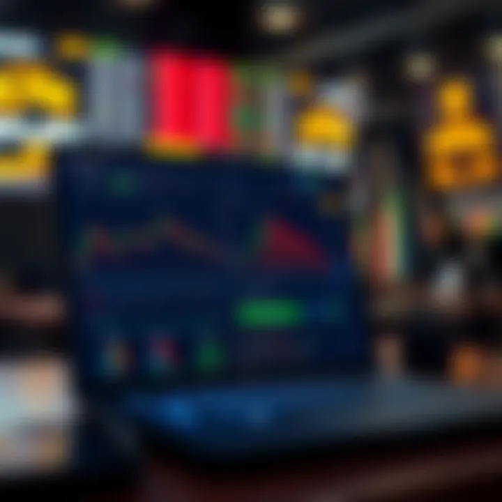 Interface of a genuine trading platform showing market charts and trading options