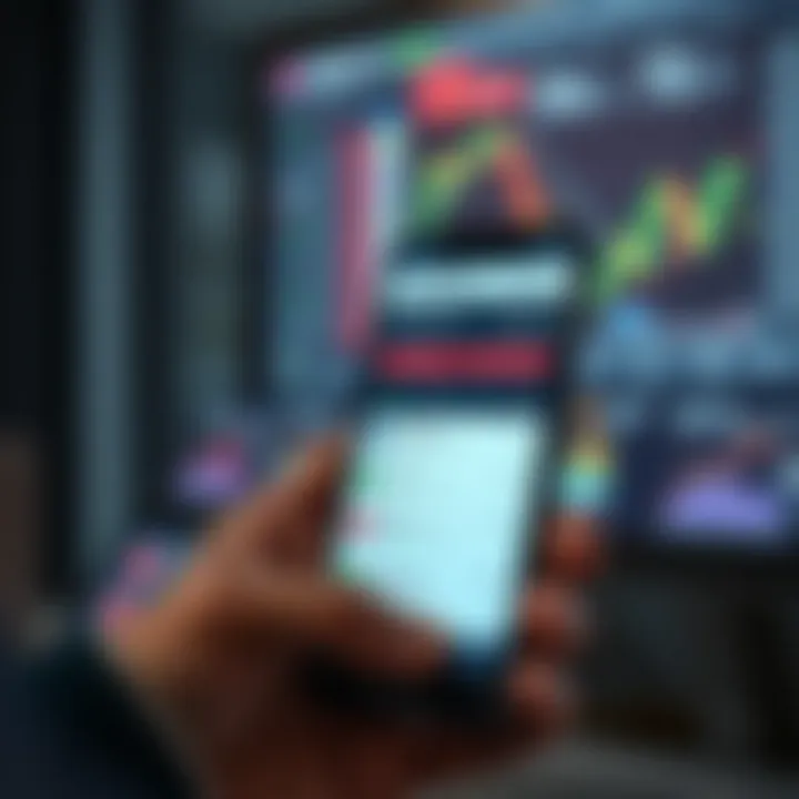 Illustration of a secure mobile trading interface highlighting risk management and user tips