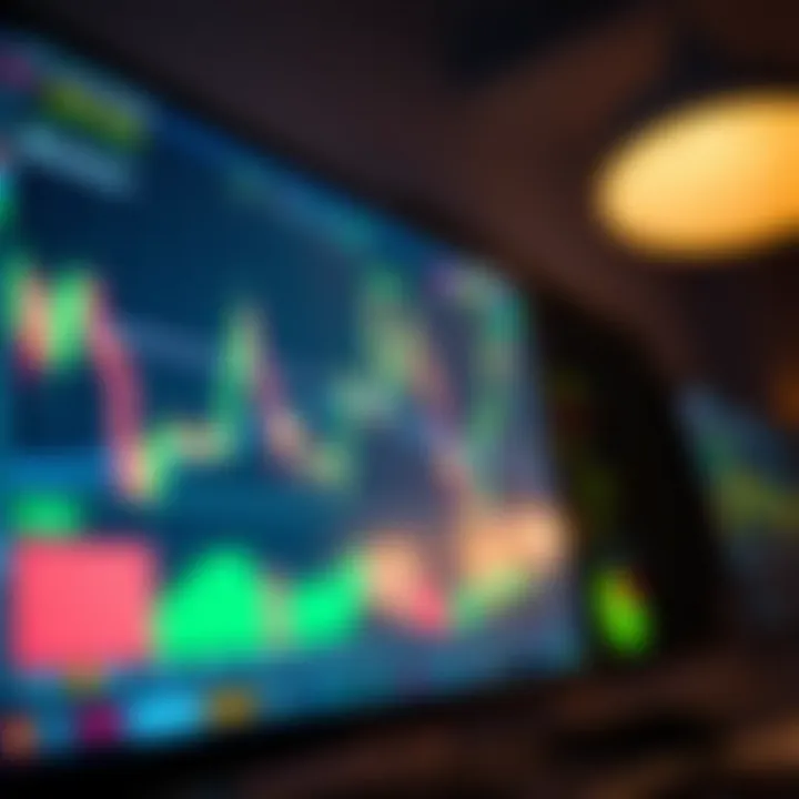 Illustration of a digital trading platform displaying forex and CFD charts