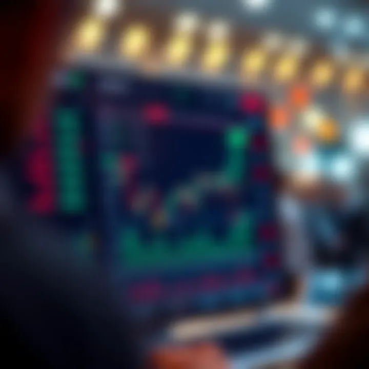 Virtual stock trading interface showing real-time data and portfolio performance