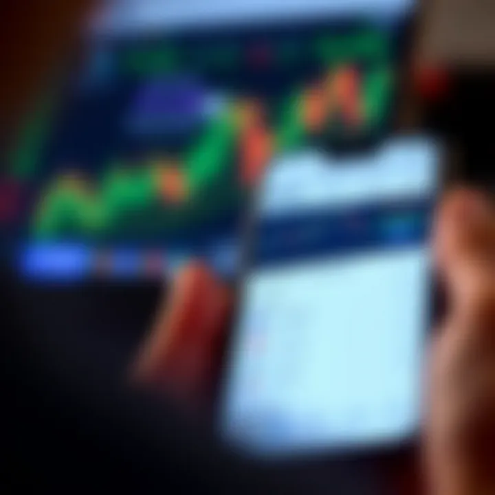 User interface of the Deriv app showcasing trading charts and account dashboard on a smartphone