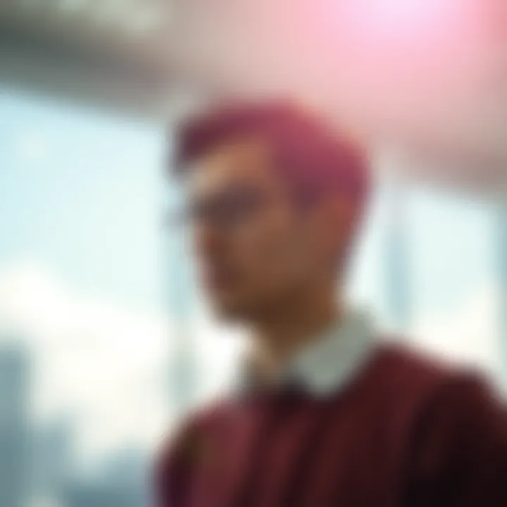 Person practicing mindful breathing exercises with serene background to enhance focus