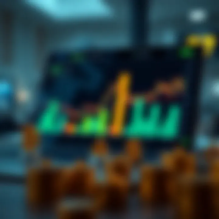 Strategic Risk Management for Trading Success Conceptual illustration of balanced risk management with charts and investment growth symbols