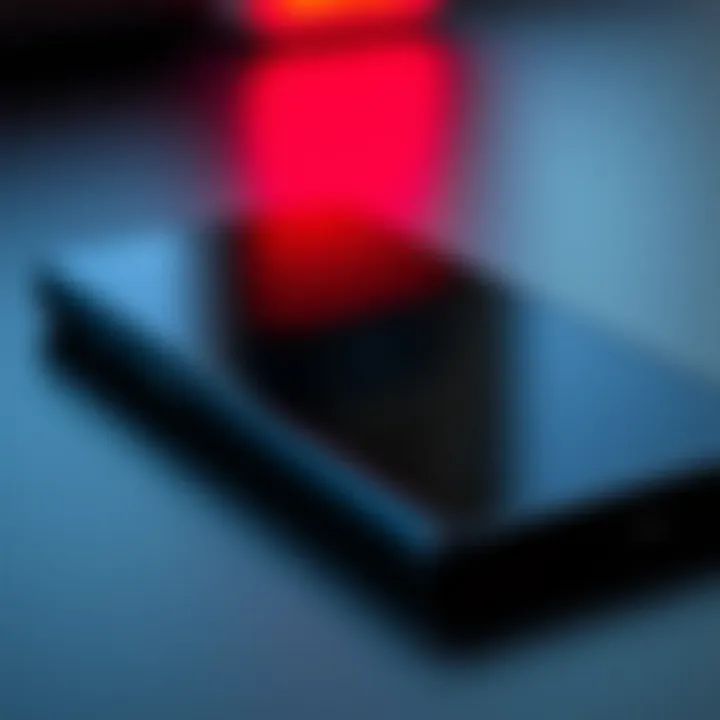 Close-up view of the Everix Edge smartphone showcasing its sleek design and display screen