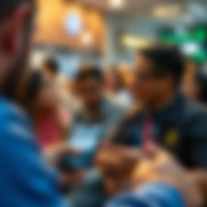 User engagement on mobile device with active trading community chat