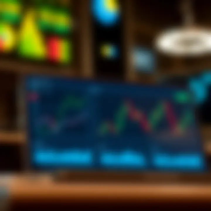 Digital interface displaying financial data analytics and graphs representing fintech innovation