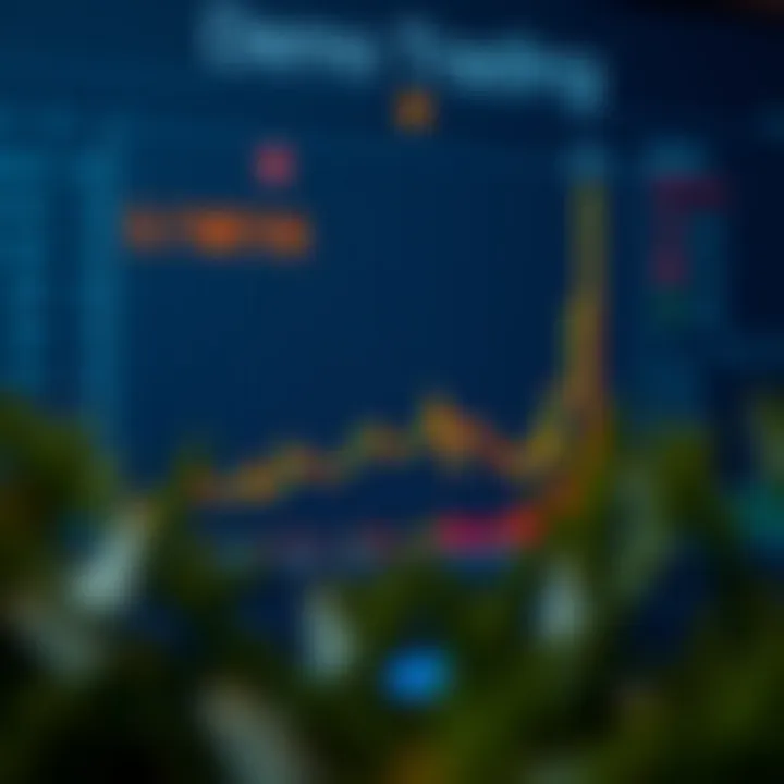 Graph illustrating growth of trading skills with practice on demo account