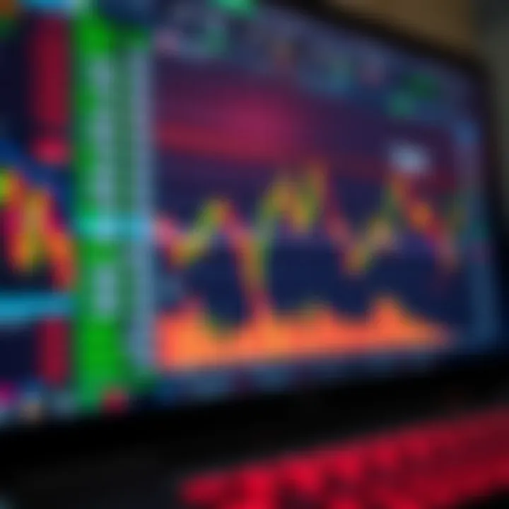 Illustration of currency charts and trading tools on a digital screen