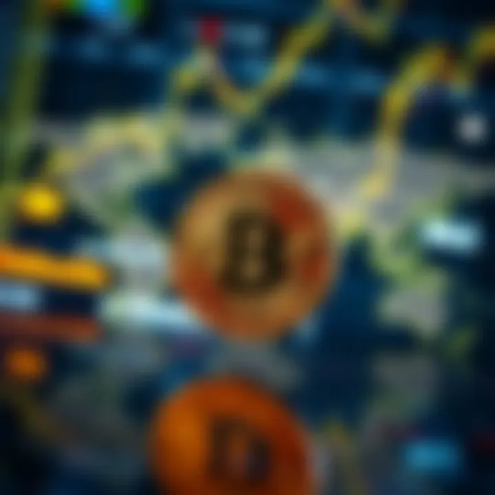 Influence of Global Events on Bitcoin Market Movements Visual representation of global events and their impact on Bitcoin valuation