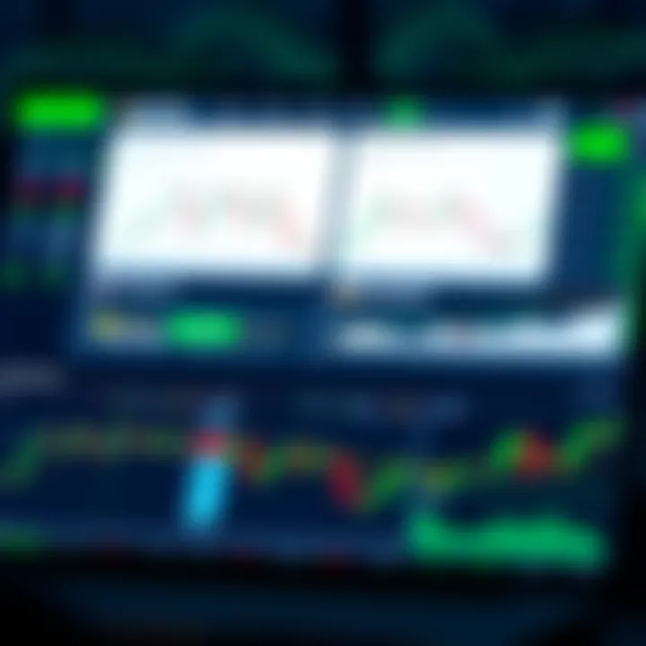 Dashboard displaying financial charts and trading options on QXBroker platform