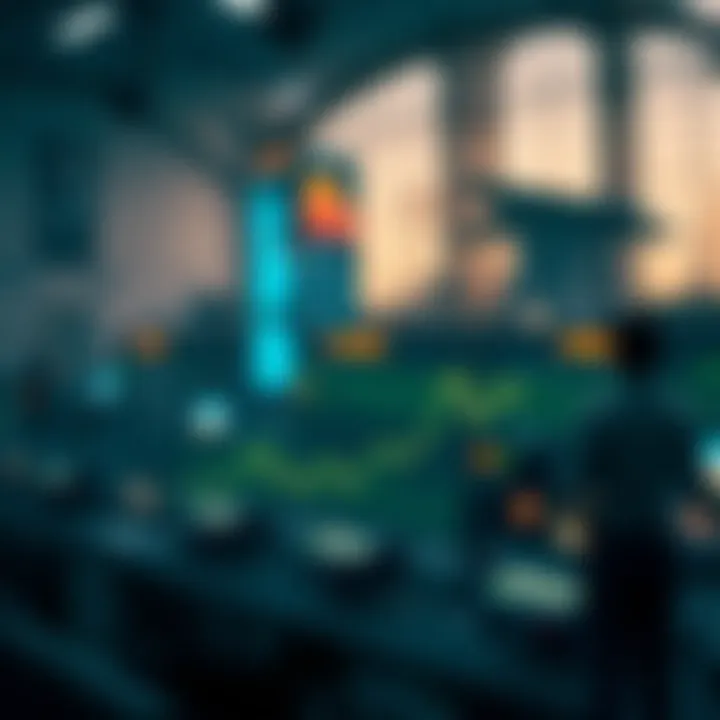 Illustration of business growth elements and stock market indicators influencing Reliance Industries Limited future forecasts