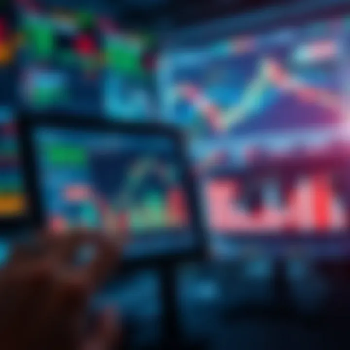 Conceptual illustration of technology tools and financial charts aiding investment decisions