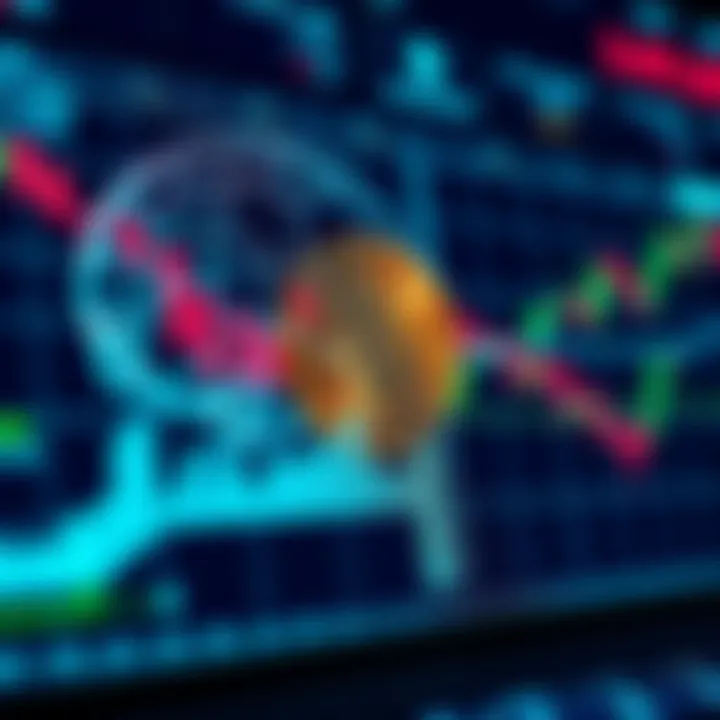 Conceptual graphic showing artificial intelligence analyzing cryptocurrency trading data on KPex platform