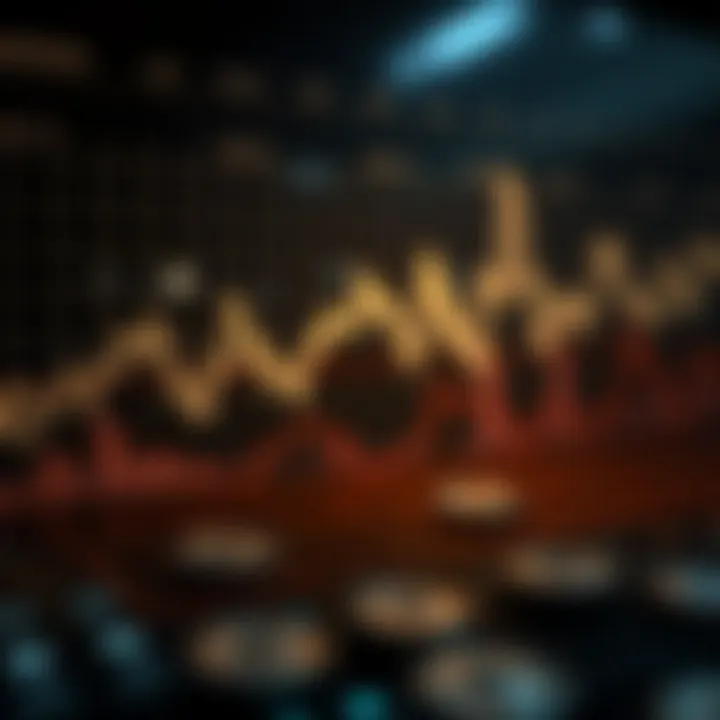 Graph showing Ethereum price fluctuations over time with significant market event markers