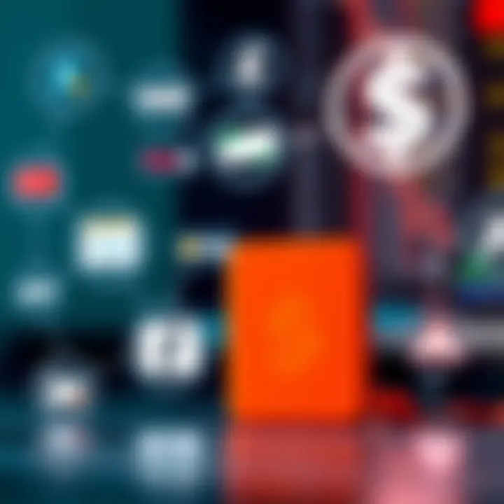 Digital Payment Methods in Forex Funding Illustration of various digital payment icons connected with forex trading symbols