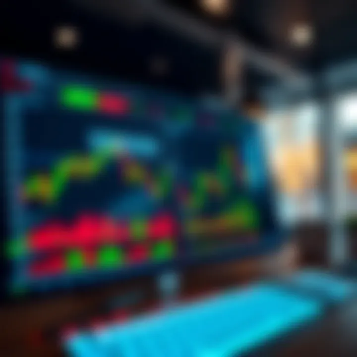 Dashboard of a forex demo account with charts and trading tools