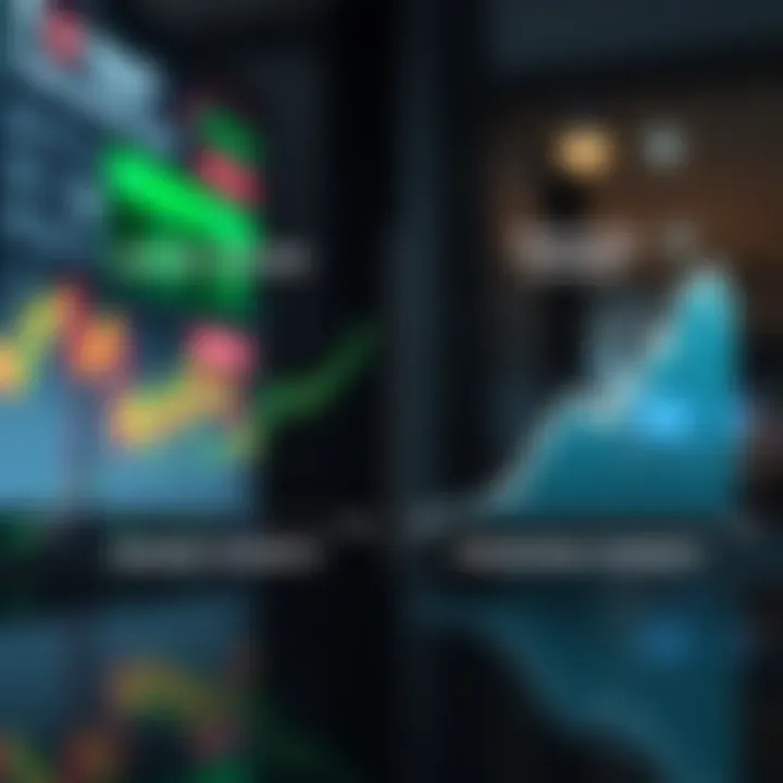 Comparison illustration of range market versus trending market highlighting distinct price behaviors