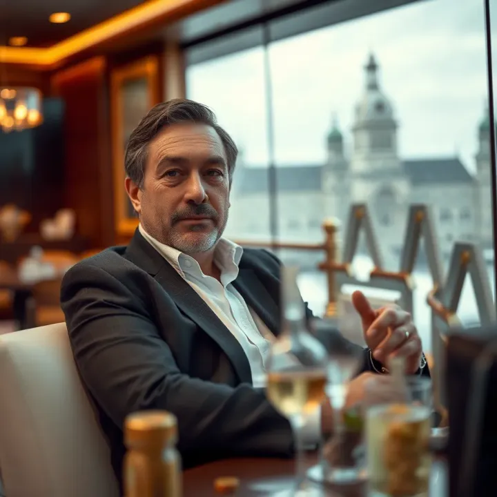 Luxury lifestyle elements representing Carl Runefelt's success and financial achievements