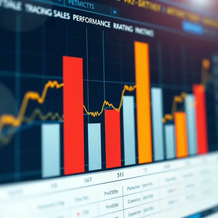 A clear bar chart illustrating sales performance with highlighted data points for easy interpretation