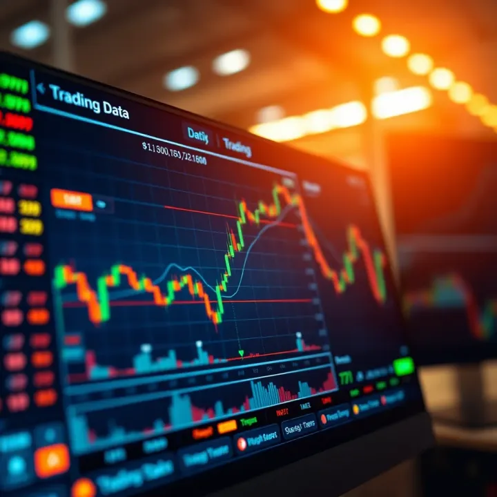 Dashboard of a trading platform showing stock charts and investment options