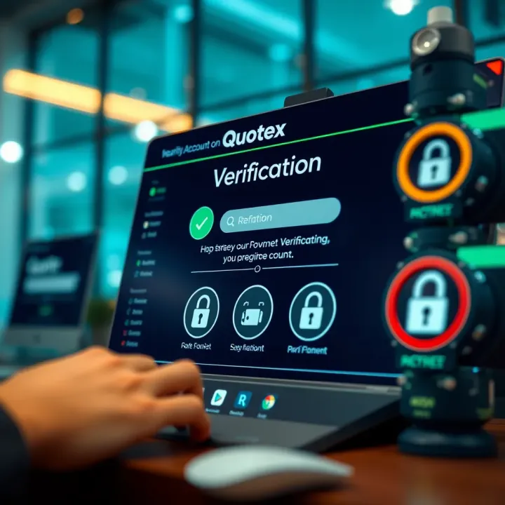 Visual representation of security features including verification badges and secure login icons