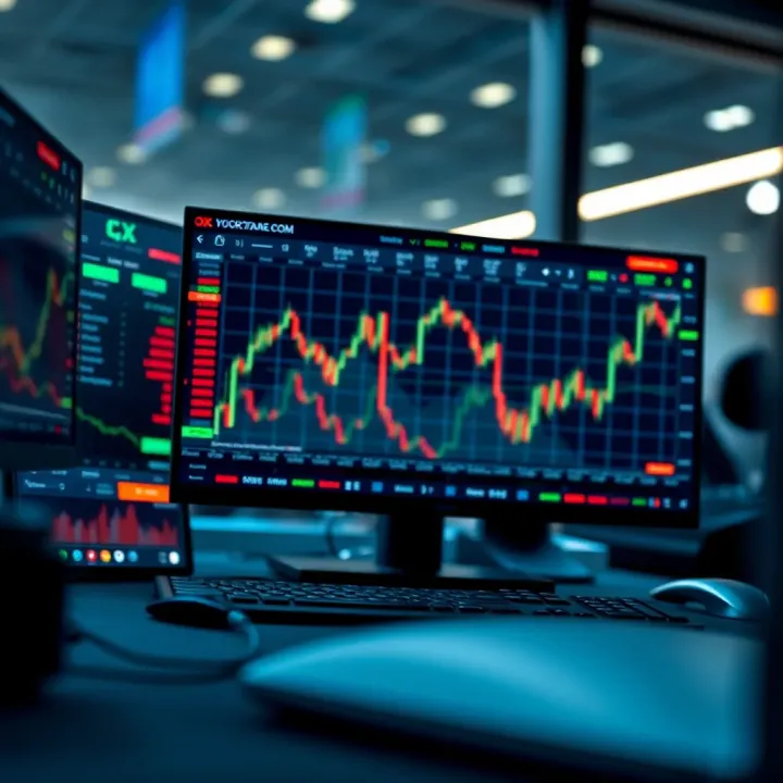 Overview of QX Broker.com trading platform interface showing market charts and tools