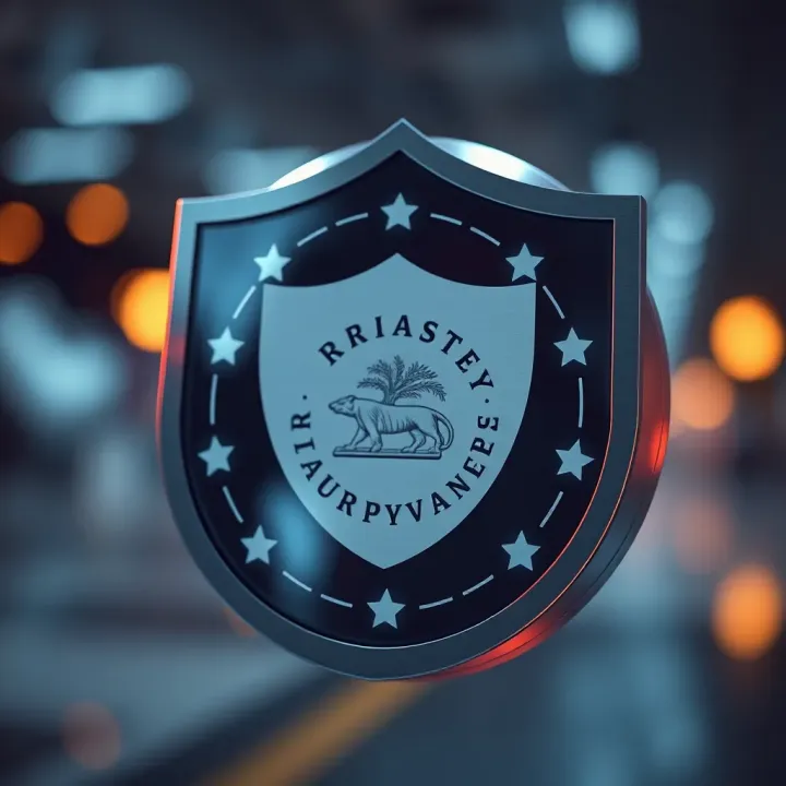 Regulatory Compliance and Security Assurance Symbol Illustration of a shield symbolizing security and compliance with regulatory standards