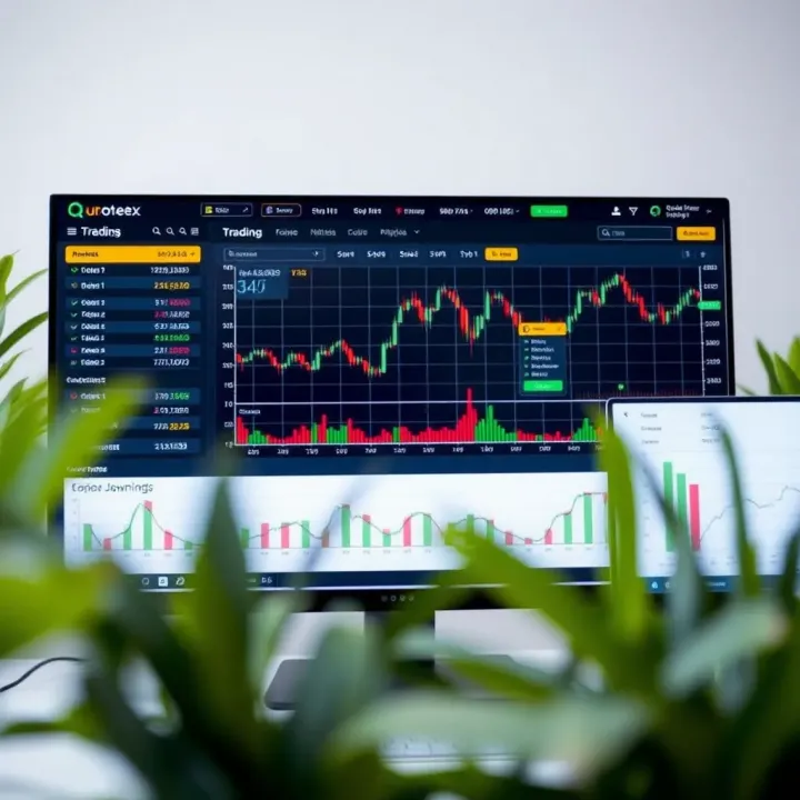 User-friendly trading platform interface displaying various financial instruments and real-time charts