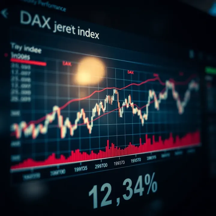 Graph showing the historical performance trends of the DAX index over several decades