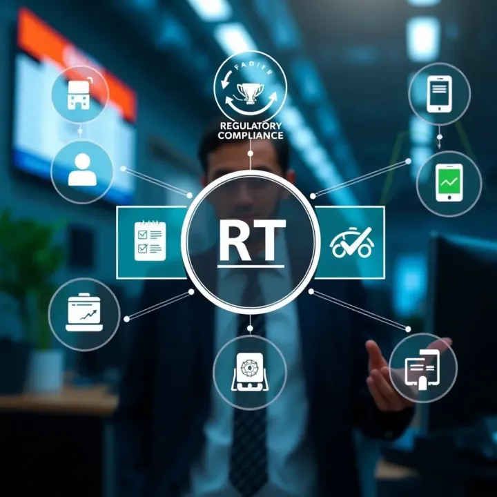 Conceptual graphic showing regulatory compliance and customer support for online trading with a focus on Indian clients