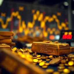 Illustration of economic and geopolitical factors influencing gold prices in India