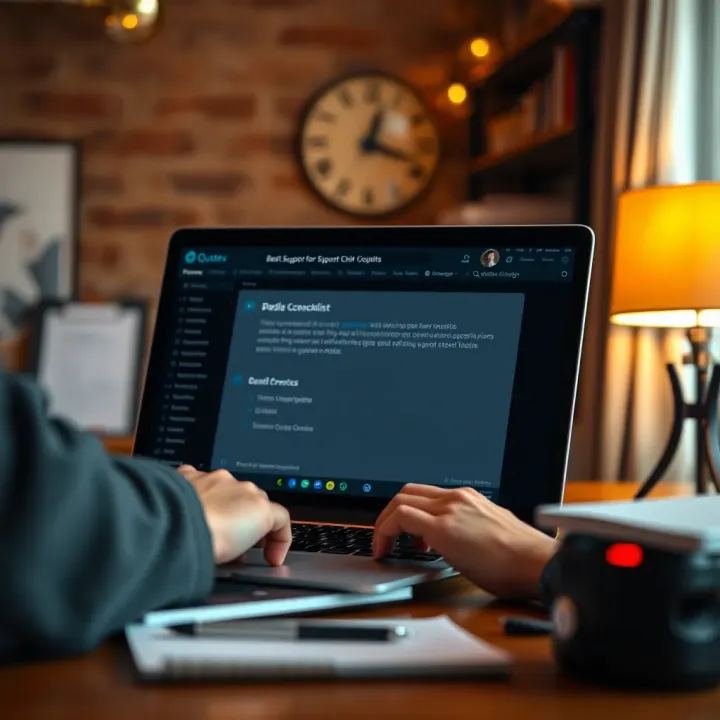 Checklist outlining best practices for composing clear and effective support emails