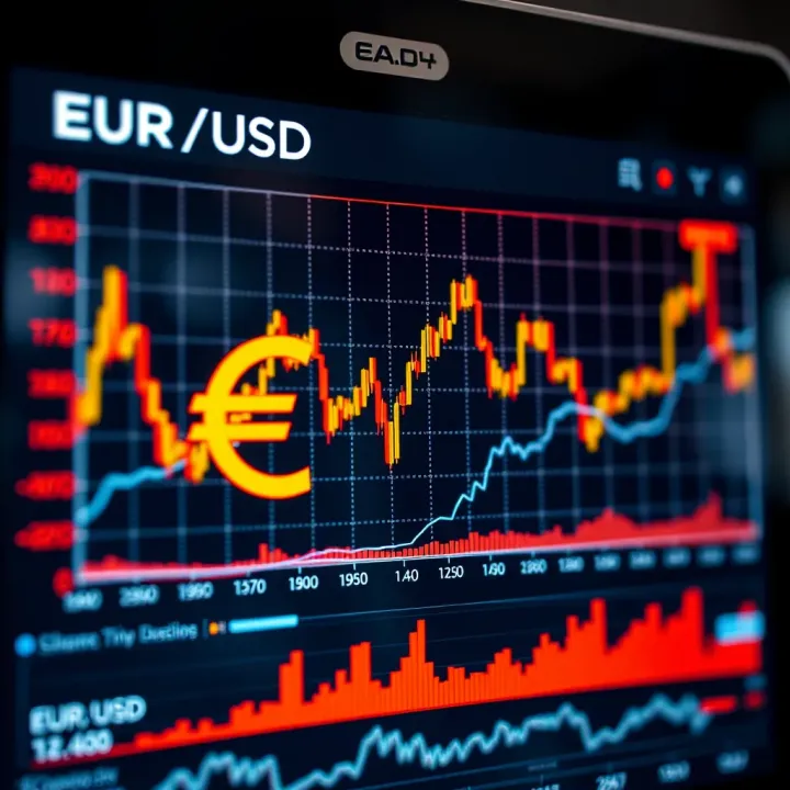 EUR/USD Exchange Rate Trends and Influencing Factors Graph showing fluctuations in EUR/USD exchange rate influenced by economic indicators and central bank policies