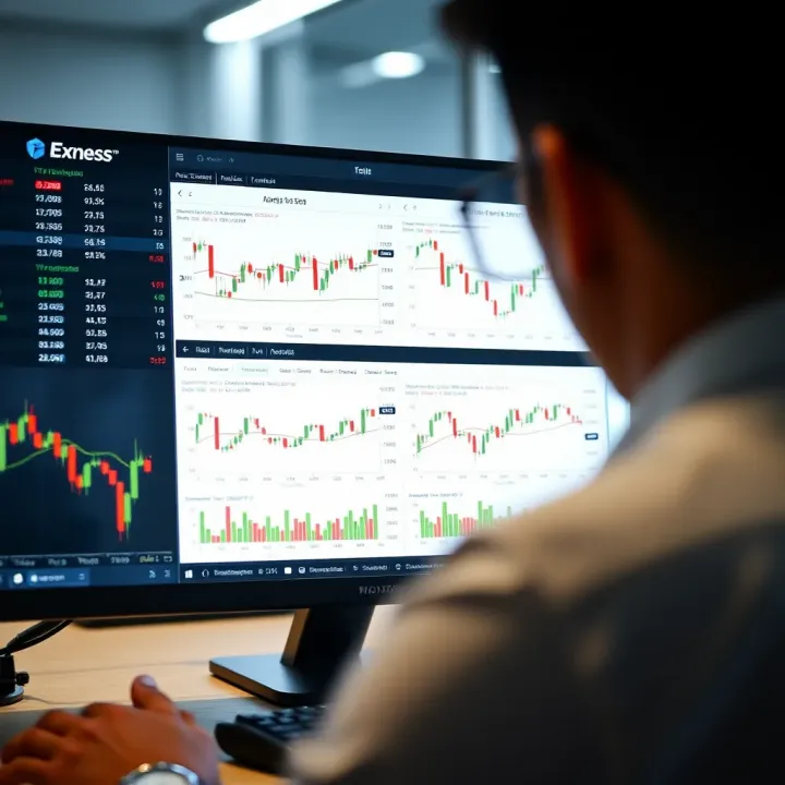 User interface showcasing Exness Terminal's market analysis tools and trading charts
