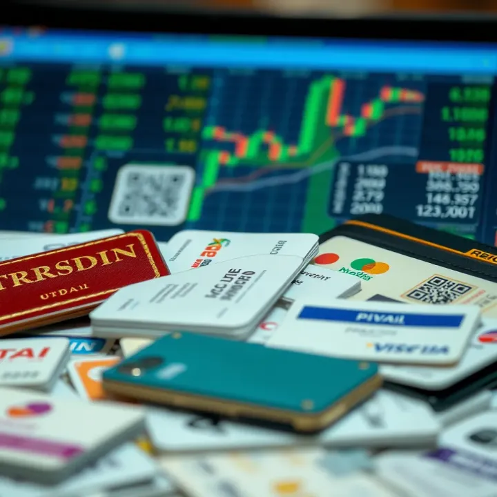 Illustration of various payment options including digital wallets and bank transfers for trading account funding
