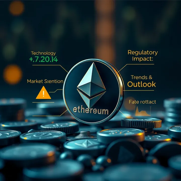 Key Factors Influencing Ethereum Coin Value Conceptual illustration of factors influencing Ethereum value including technology, market sentiment, and regulatory impact
