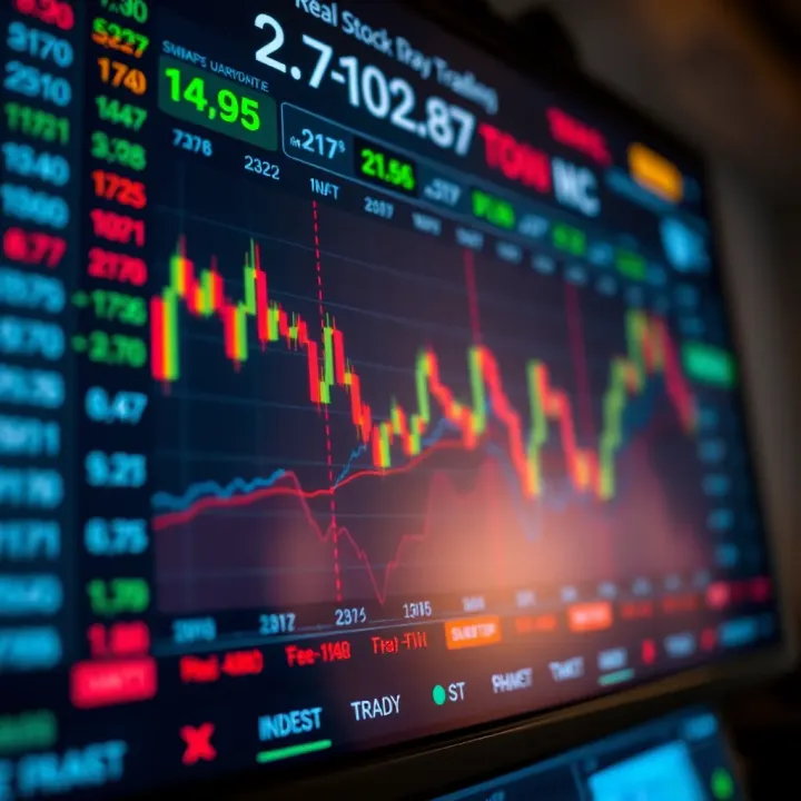 User interface of a fast trading app displaying real-time stock prices and swift trade execution