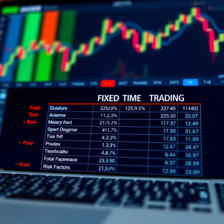 Chart comparing fixed time trading with other trading formats highlighting differences in trade duration and risk factors