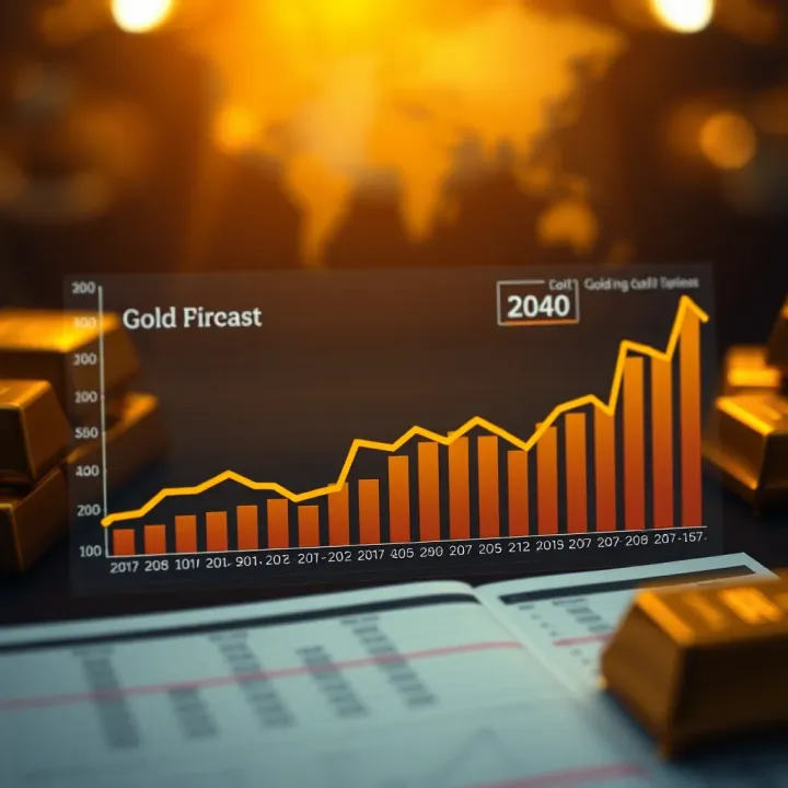 Historical Trends and Future Projections of Gold Prices in India Graph showing historical trends and projected growth of gold prices in India over two decades