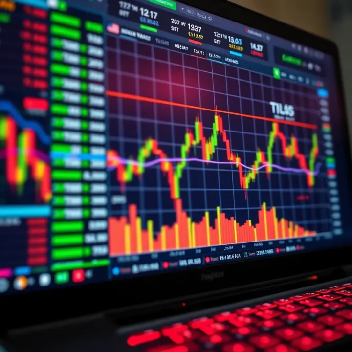 Illustration of currency charts and trading tools on a digital screen